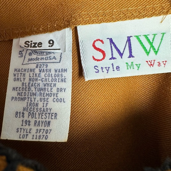 Vintage 1959 SMW swanky high waisted wrap skirts size 9 - Picture 3 of 5